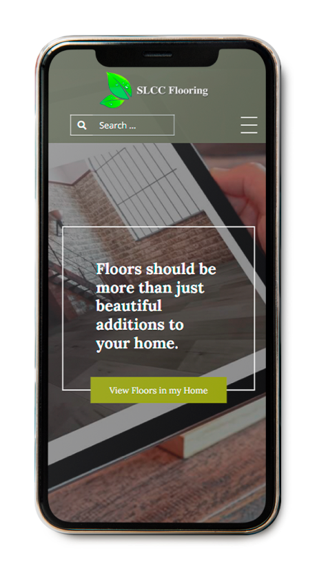 SLCC Flooring website in mobil view