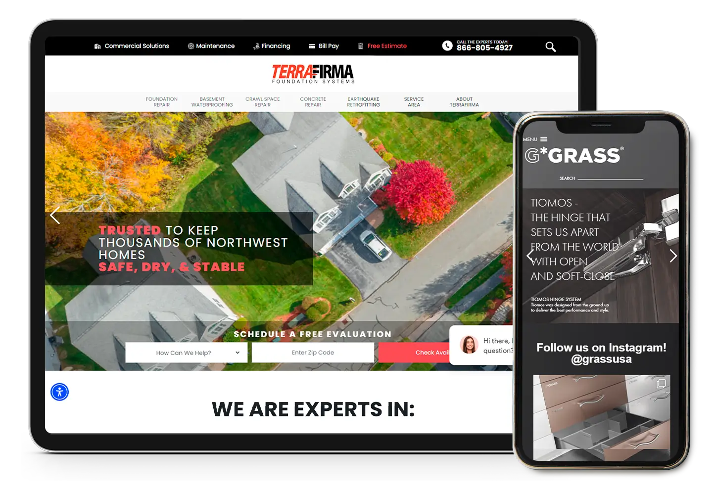service tablet mobile views